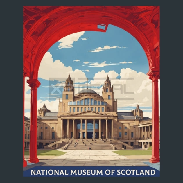 National Museum of Scotland 2 Metal Wall Art and Desktop Mouse Pad by X2Metal