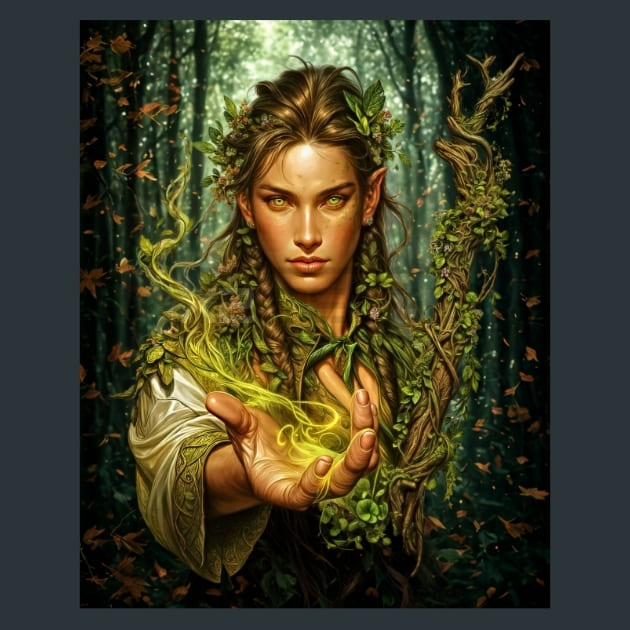 Nature Wizard 2 Metal Wall Art and Desktop Mouse Pad by X2Metal