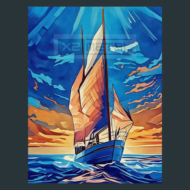 Nautical Seascape – Metal Print &amp; Mouse Pad | ChromaLuxe | Made in Iowa USA
