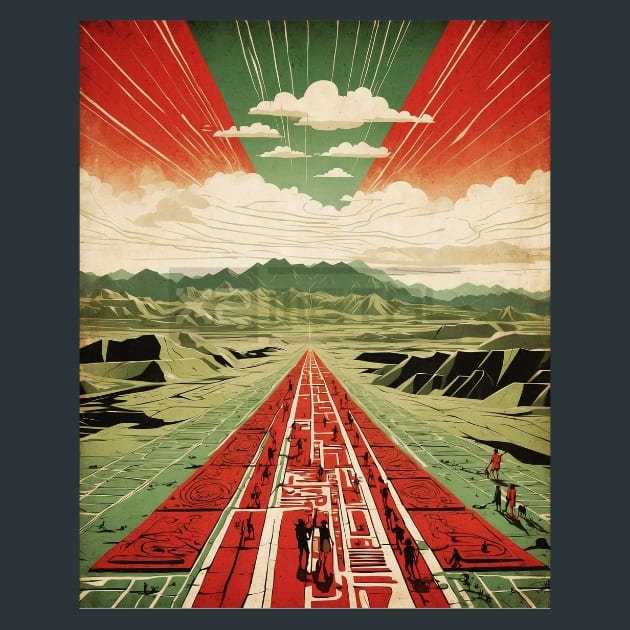 Nazca lines 2 Metal Prints Posters and Mouse Pads