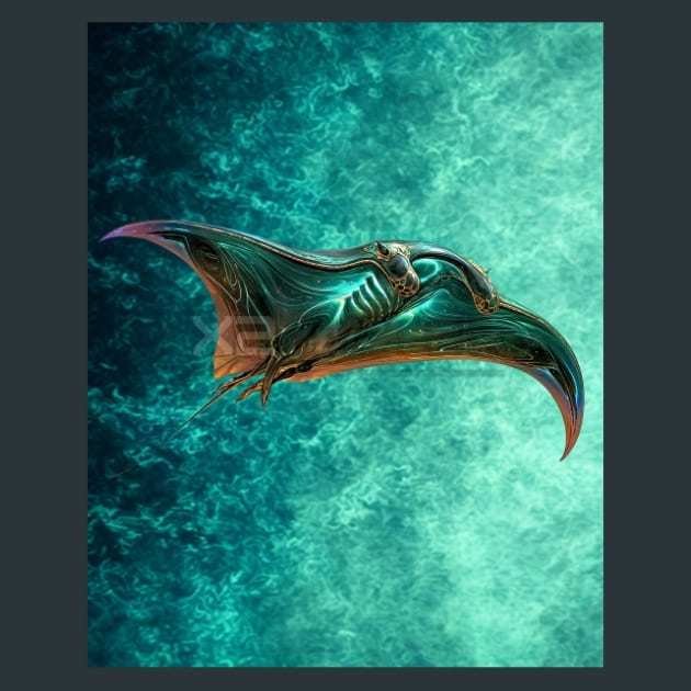 Marine Neon Life 11 Metal Wall Art and Desktop Mouse Pad by X2Metal