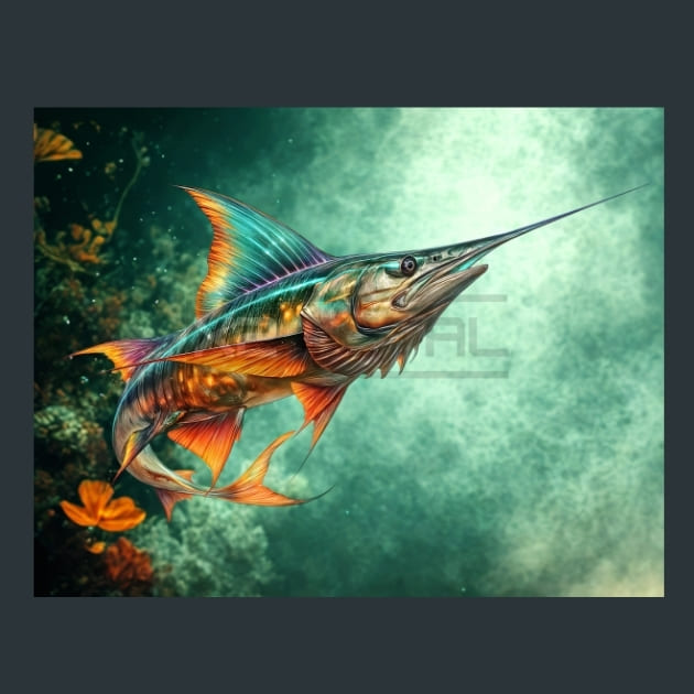 Marine Neon Life 17 Metal Wall Art and Desktop Mouse Pad by X2Metal