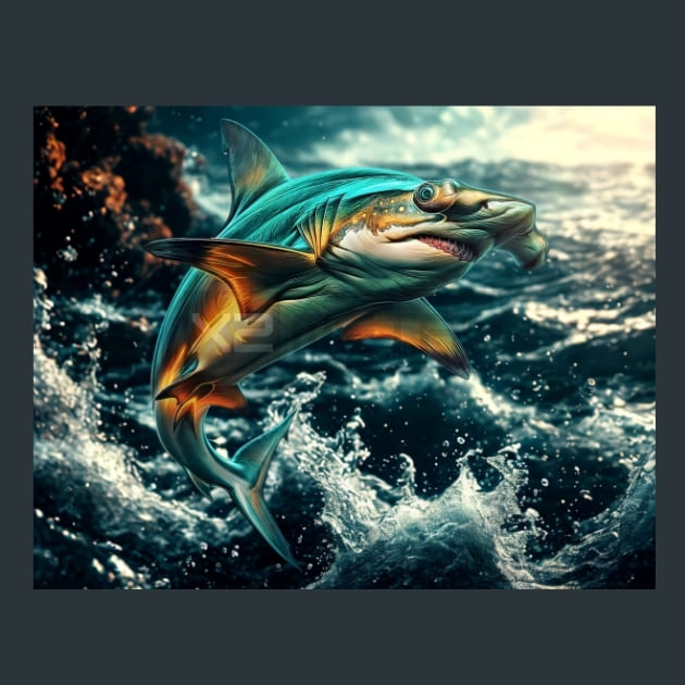 Marine Neon Life 19 Metal Wall Art and Desktop Mouse Pad by X2Metal