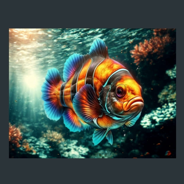 Marine Neon Life 21 Metal Wall Art and Desktop Mouse Pad by X2Metal