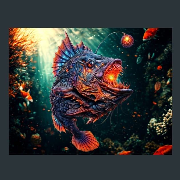 Neon Glow Sea Animals 25 | Metal Print and Mouse Pad by X2Metal | Made in Iowa, USA