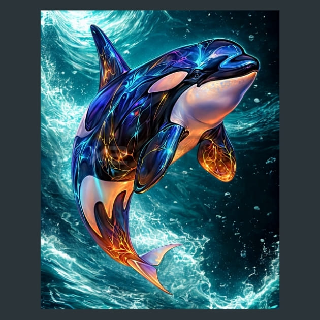 Marine Neon Life 5 Metal Wall Art and Desktop Mouse Pad by X2Metal
