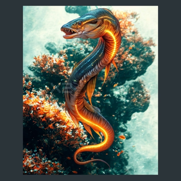 Marine Neon Life 6 Metal Wall Art and Desktop Mouse Pad by X2Metal