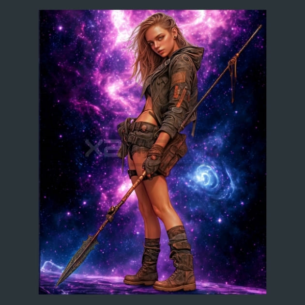 Neon Nebula Heroes 01 Metal Wall Art and Desktop Mouse Pad by X2Metal