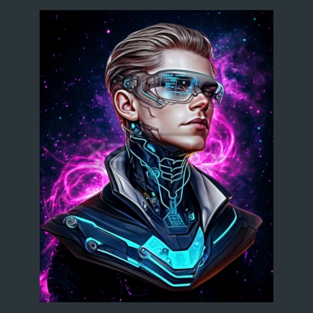 Neon Nebula Heroes 09 Metal Wall Art and Desktop Mouse Pad by X2Metal
