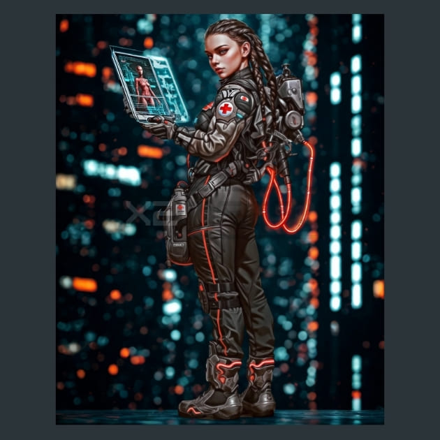 Neon Nebula Heroes 43 Metal Wall Art and Desktop Mouse Pad by X2Metal
