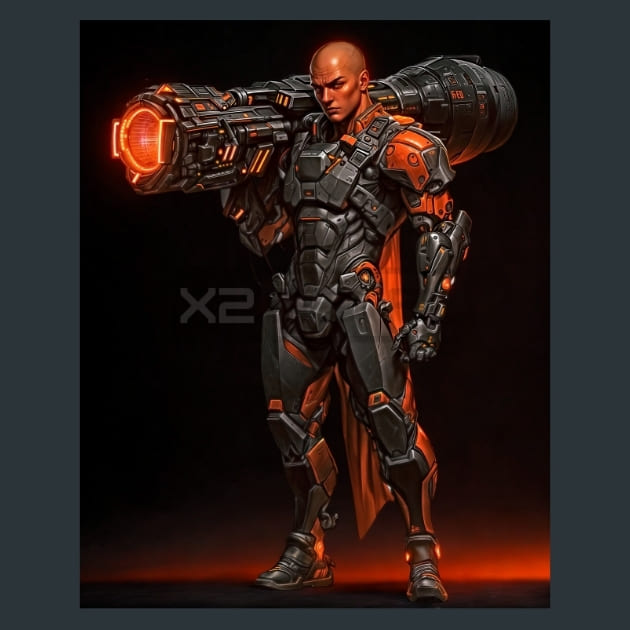 Neon Nebula Heroes 49 Metal Wall Art and Desktop Mouse Pad by X2Metal