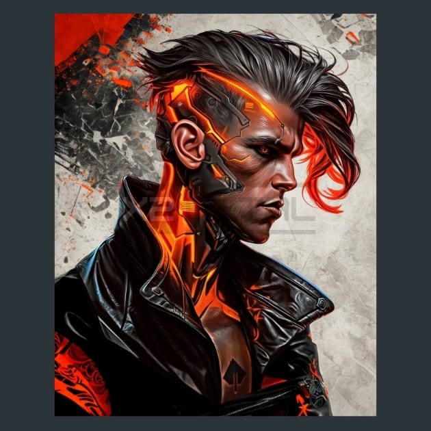 Neon Nebula Heroes 58 Metal Wall Art and Desktop Mouse Pad by X2Metal