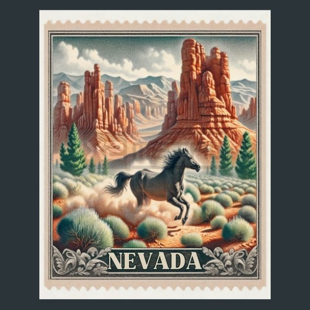 Nevada-Stamp-Metal-Prints