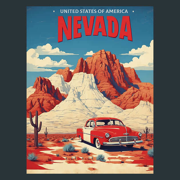 Nevada Metal Wall Art and Desktop Mouse Pad by X2Metal