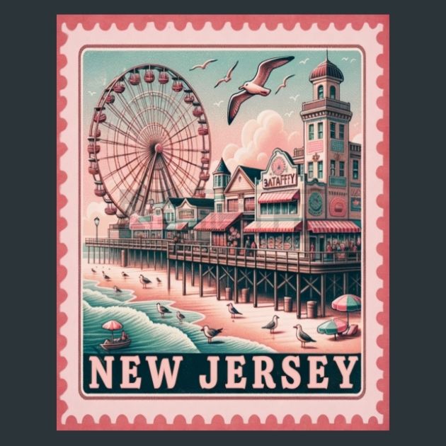 New-Jersey-Stamp-Metal-Prints