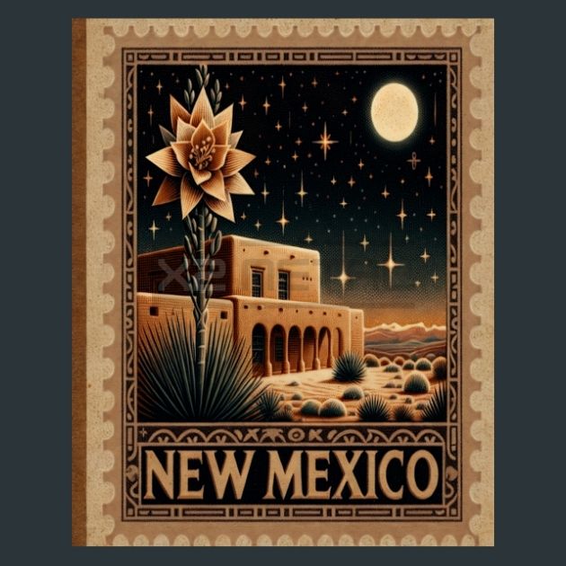 New-Mexico-Stamp-Metal-Prints