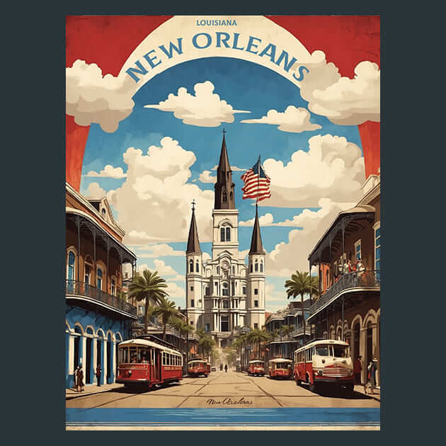 New Orleans Metal Wall Art and Desktop Mouse Pad by X2Metal