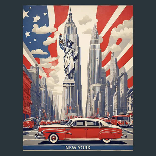 New York 2 Metal Wall Art and Desktop Mouse Pad by X2Metal