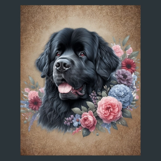 New foundland 1 Metal Wall Art and Desktop Mouse Pad by X2Metal