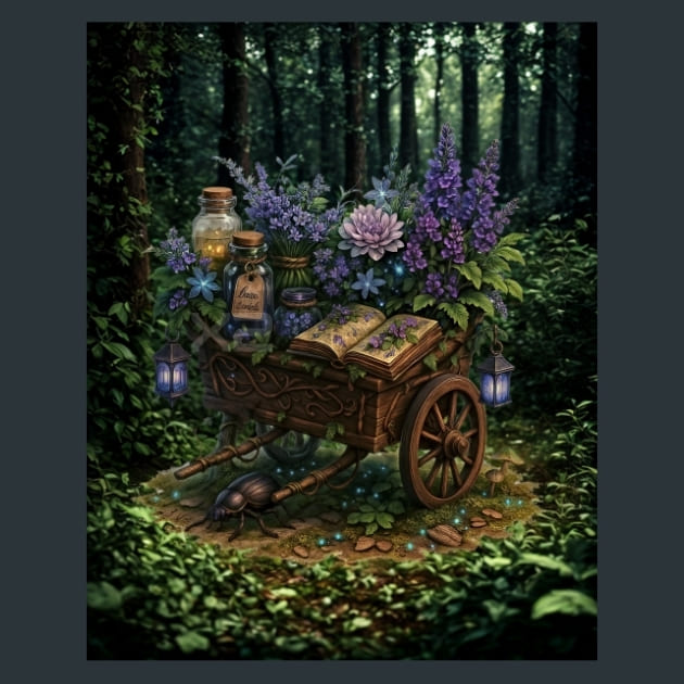 Night-Herb-Magical-Forest-metal-prints-posters-mouse-pads