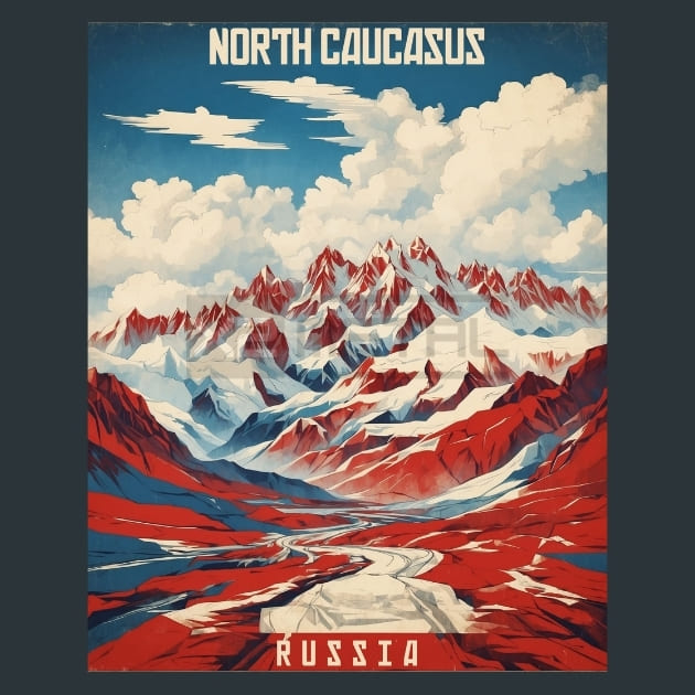 North Caucasus Russia Metal Prints Posters and Mouse Pads