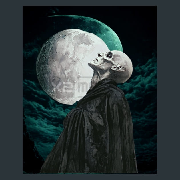 Nosferatu Horror 6-house Metal Wall Art and Desktop Mouse Pad by X2Metal