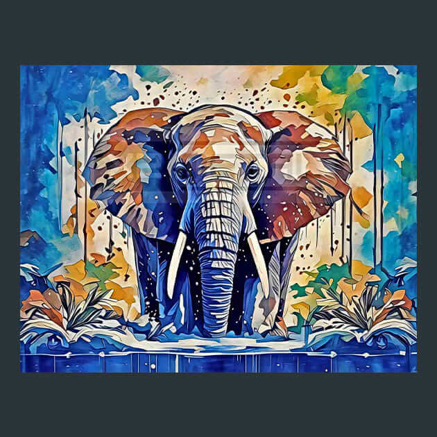 Nostalgia Elephant Metal Wall Art and Desktop Mouse Pad by X2Metal