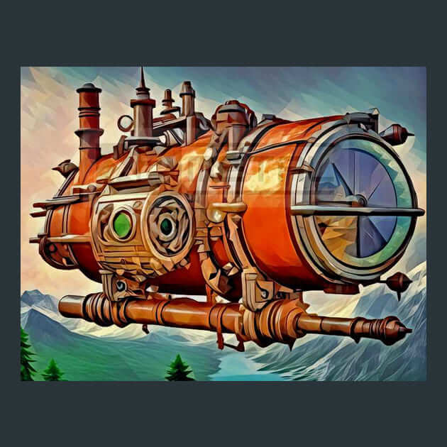 Nostalgic Adventure Spyglass Metal Wall Art and Desktop Mouse Pad by X2Metal