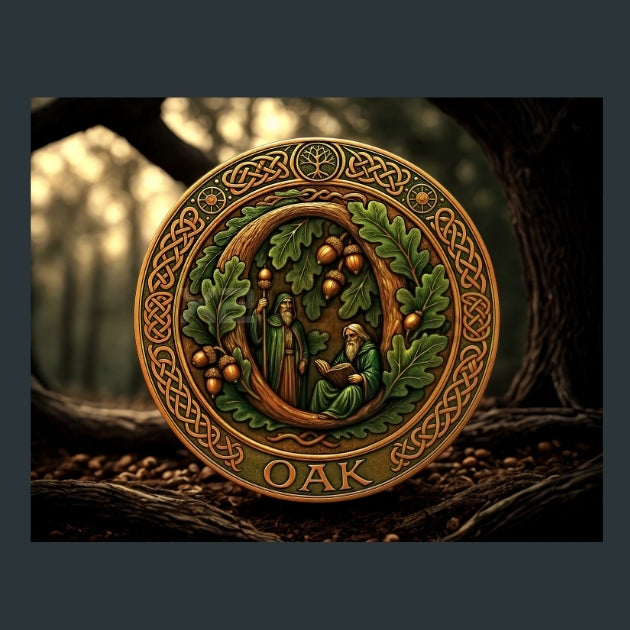 Oak-Zodiac-Signs-Celtic Metal Wall Art and Desktop Mouse Pad by X2Metal