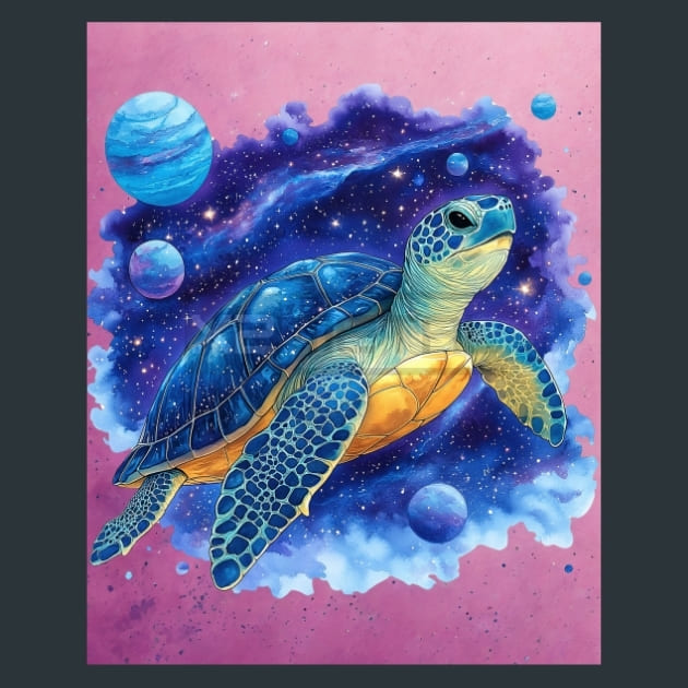Ocean Drifter Turtles Metal Wall Art and Desktop Mouse Pad by X2Metal