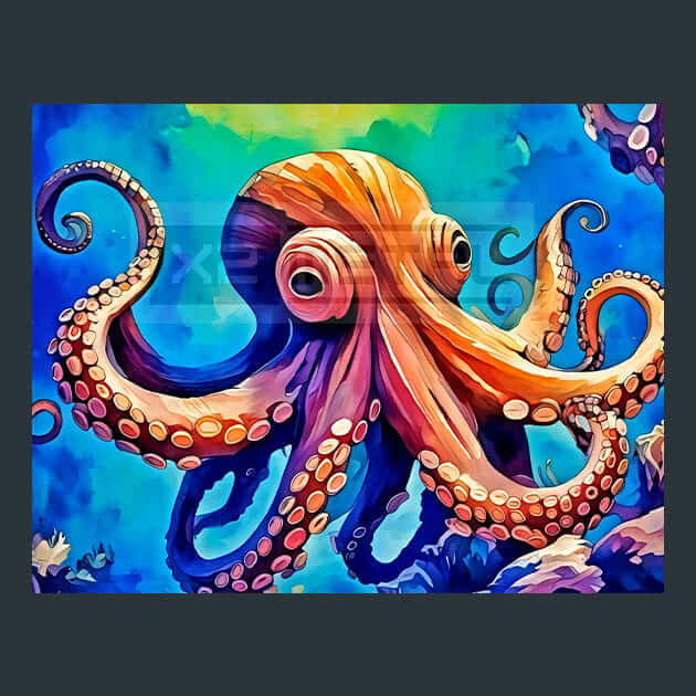 Octopus Fantasy Metal Wall Art and Desktop Mouse Pad by X2Metal