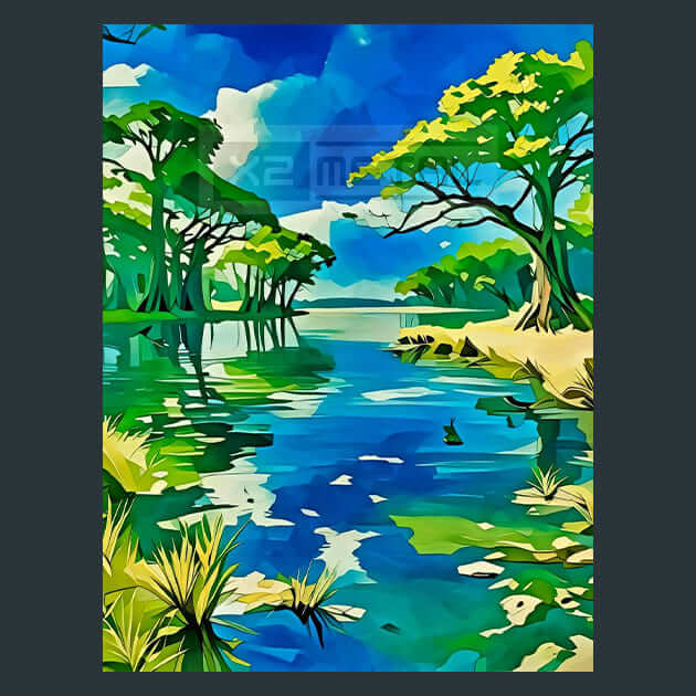 Okeechobee Serenity Metal Wall Art and Desktop Mouse Pad by X2Metal