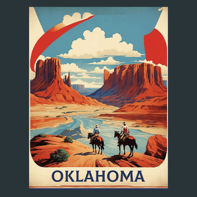 Oklahoma Metal Wall Art and Desktop Mouse Pad by X2Metal