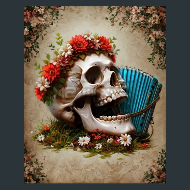 Oktoberfest Skulls 2 Metal Wall Art and Desktop Mouse Pad by X2Metal