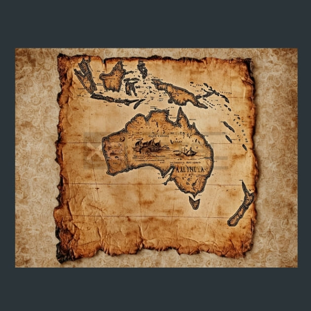 Old Map Relics 6 Metal Wall Art and Desktop Mouse Pad by X2Metal