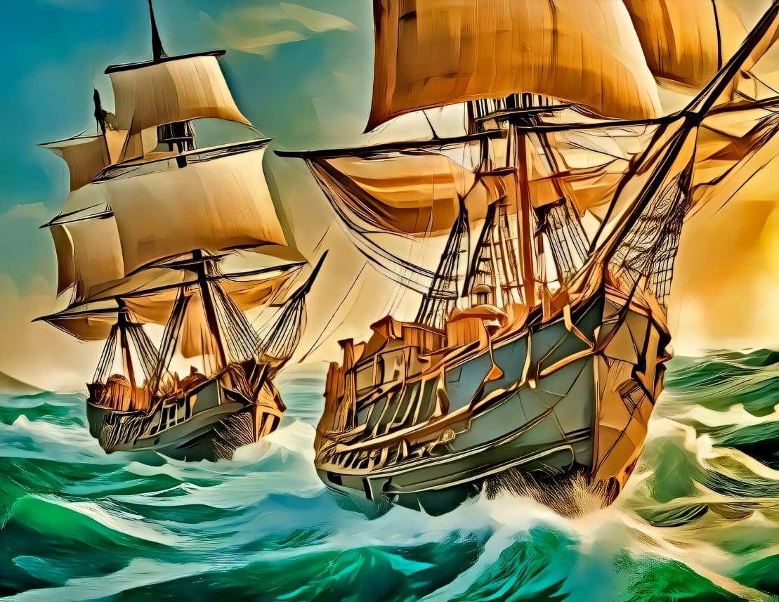 Old Ship Metal Prints