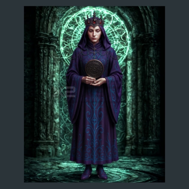 Oracle-Gothic Alchemy Metal Wall Art and Desktop Mouse Pad by X2Metal