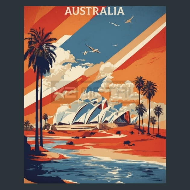 Orange Australia Metal Wall Art and Desktop Mouse Pad by X2Metal