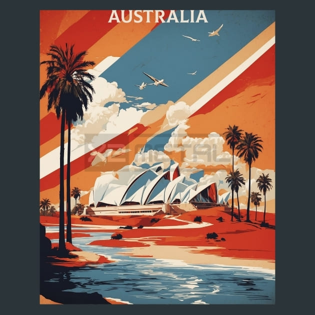 Orange Australia 1 Metal Wall Art and Desktop Mouse Pad by X2Metal