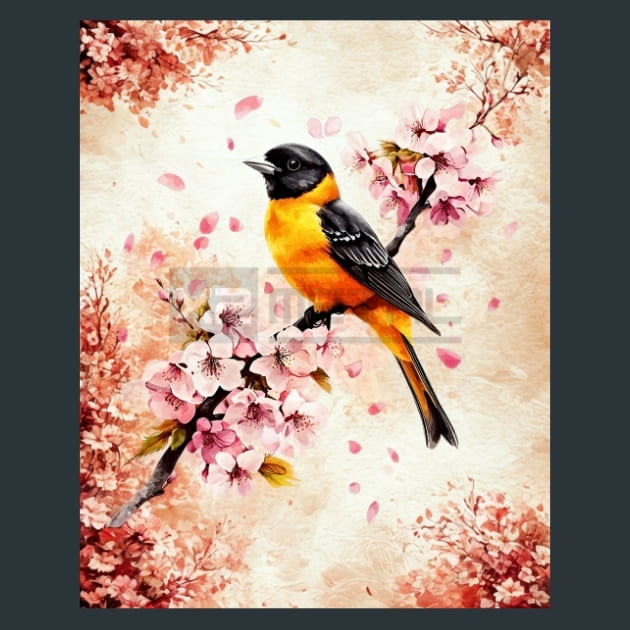 Oriole Bird 5 – Metal Print &amp; Mouse Pad | ChromaLuxe | Made in Iowa USA