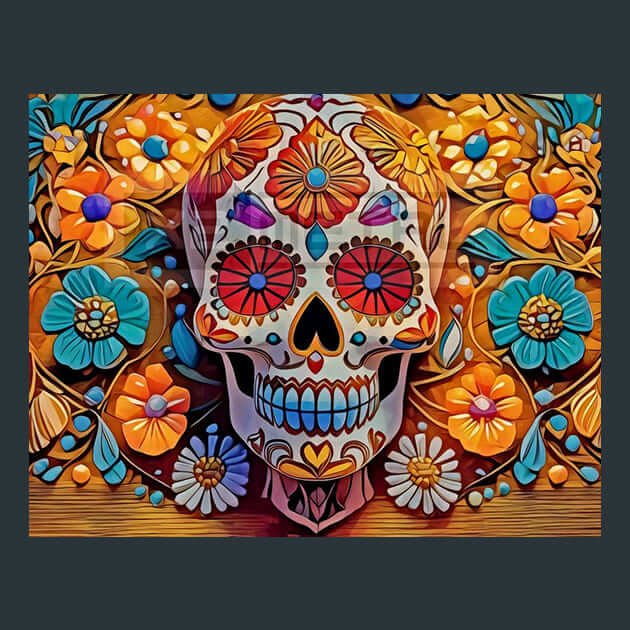 Ornate Skull – Metal Print &amp; Mouse Pad | ChromaLuxe | Made in Iowa USA