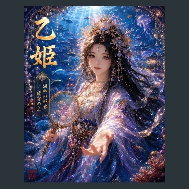 Otohime-Dragon-Palace-Princess-Japanese-Metal-Print