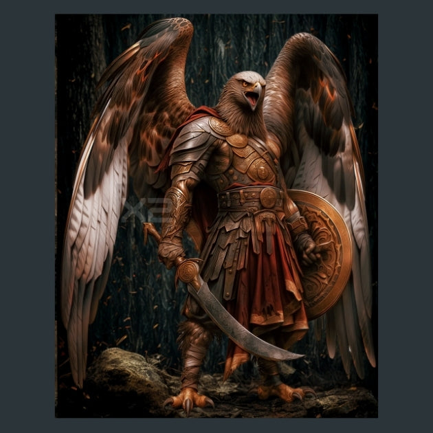 Ottoman Eagle Warriors - Alpha Animals Metal Wall Art and Desktop Mouse Pad by X2Metal