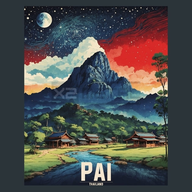 Pai Thailand Metal Prints Posters and Mouse Pads