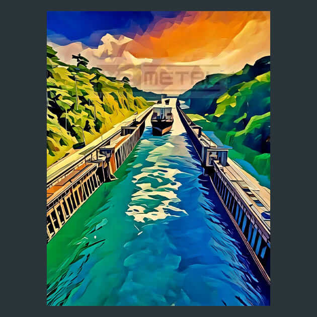 Panama Canal – Metal Print &amp; Mouse Pad | ChromaLuxe | Made in Iowa USA