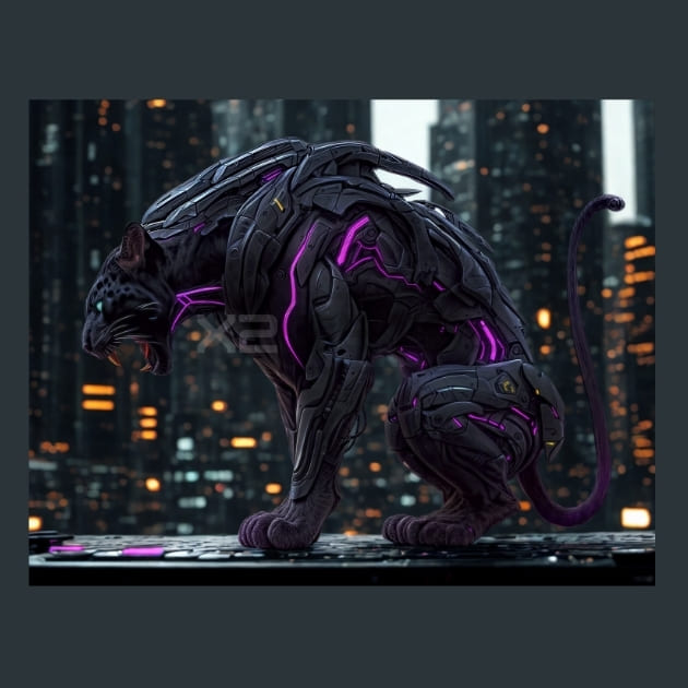Panther Mechanimals – Metal Print &amp; Mouse Pad | ChromaLuxe | Made in Iowa USA