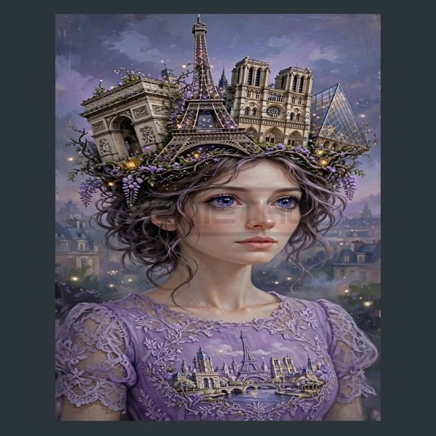 Paris-crown-metal-print