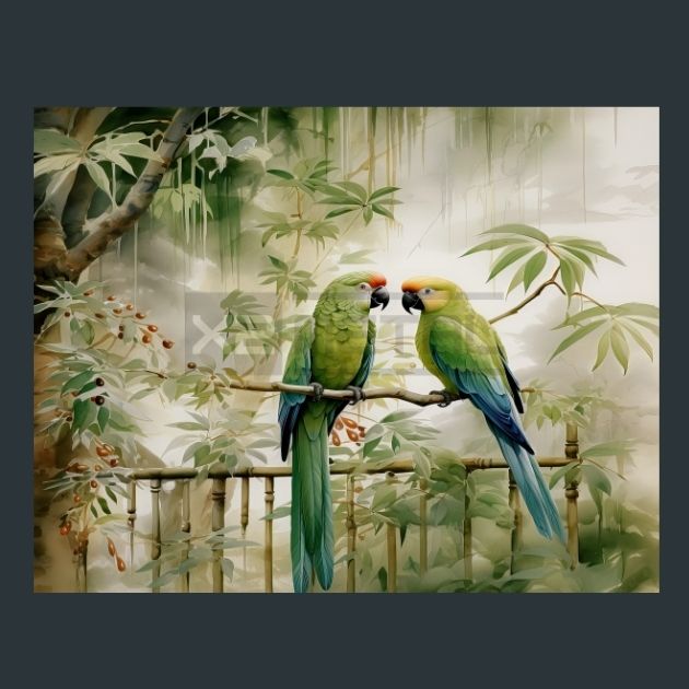 Parrots-Charm-4-metal-prints
