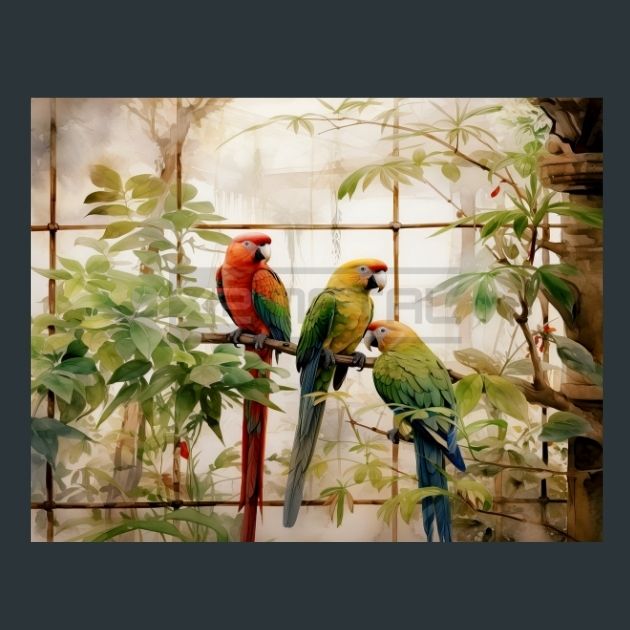 Parrots-Charm-6-metal-prints