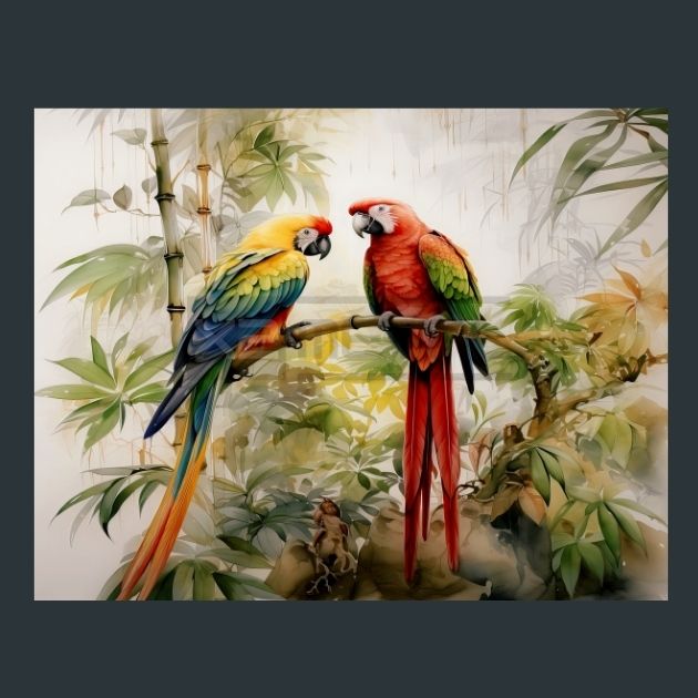 Parrots-Charm-7-metal-prints